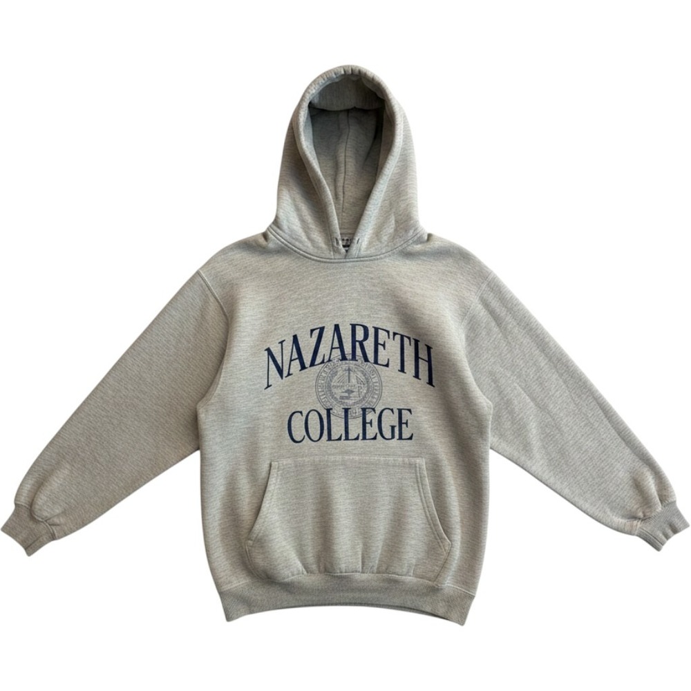 Gear For Sports Nazareth College Hoodie Mens Medium Gray V-Neck Vintage Pullover